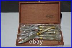 French Laguiole Vintage Knife Set. Blonde/Honey Horn. New, never used