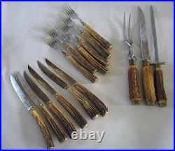 Friedr Herder Soligen Germany 15 pc flatware set forks knives Carving Sharpening