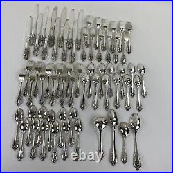 Godinger Silver Art Co Baroque Silverplate Flatware 74 Pieces Forks Knives Spoon