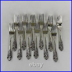 Godinger Silver Art Co Baroque Silverplate Flatware 74 Pieces Forks Knives Spoon