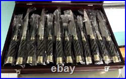 Gran Criollo Knife & Fork Set Argentine Handcraft Stainless Steel Black