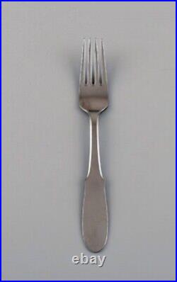 Gundorph Albertus for Georg Jensen. 7 Mitra lunch forks in stainless steel