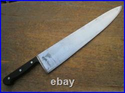 HEAVY-DUTY Vintage F. DICK Germany 20 Carbon Steel Chef Knife RAZOR SHARP