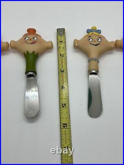 HTF Vintage GHA Grant Holt Howard Party Pixie Cheese Spreaders Set of 4
