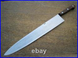 HUGE Antique Kabar Ka-Bar Carbon Steel Chef Knife withRosewood RAZOR SHARP