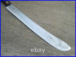 HUGE Antique LF&C Double-Shear Carbon Steel Chef's Butcher Knife RAZOR SHARP