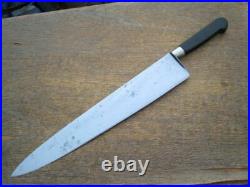 HUGE Antique Sabatier/L'Enfer 20 Carbon Steel Nogent Chef Knife RAZOR SHARP