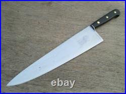 HUGE Old Landers Frary & Clark WIDE 19.25 Carbon Steel Chef Knife RAZOR SHARP