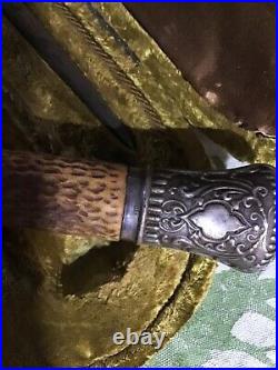 Harrison Bros&Howson antique carving setRoyal Knife Fork&Steel 1881 Velvet Case