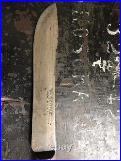 Harry Dean Stanton Antique 7Blade Hammered Forged Butcher Knife USA
