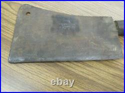 Huge Vintage 1839 -1882 WM Beatty & Son Meat Cleaver Butcher Knife Hog Splitter