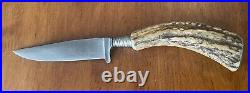 JA Henckels Friodur Stag Antler Hunting/Skinning Knife withSheath Solingen Germany