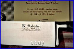 K SABATIER 1834, Authentique Limited Production 10 inch Chef Knife. 100% made