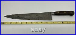 K Sabatier Chef Butcher Carbon Steel Knife 10 Blade Made In France Wood Handle