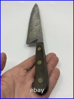 K Sabatier Chef Butcher Carbon Steel Knife 10 Blade Made In France Wood Handle