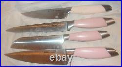 Kitchen Aid 13 Piece Cutlery Set With Pink Handles Used In Good Condition