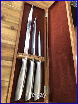 Knife Set Gerber-12 Chef's Knives Carbon Steel Blades Excalibur Balmung Durendal