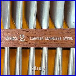 LAUFFER Design 2 Germany Norway Stainless Service for 8 + Serving Original Box