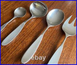 LAUFFER Magnum serving spoon fork ladle stainless flatware Norway mid century