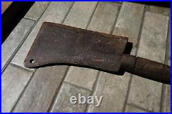 Large Antique Meat Cleaver William M. Beatty & Son 10 Blade WM Beatty