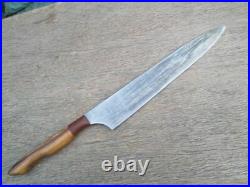 Large Custom Hand-forged Carbon Steel Sushi Chef's Gyuto Knife RAZOR SHARP