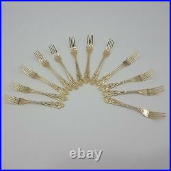 Large Lot of 78 Wallace Gold Tone Stainless Steel Cutlery Utensils Flatware