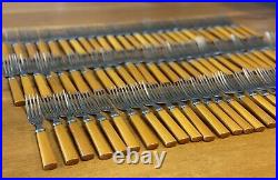 Lot Of 136 Pieces Of Vintage Butterscotch Bakelite Cutlery 82 Forks & 54 Knives