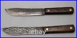 Lot of 2 Vintage 6 Blade Queen Cutlery Company 1940's Kitchen Butcher Knife USA