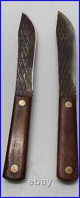 Lot of 2 Vintage 6 Blade Queen Cutlery Company 1940's Kitchen Butcher Knife USA