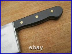 MASSIVE Vintage Wusthof 21.5 Carbon Steel Chef Knife WIDE, HEAVY & RAZOR SHARP
