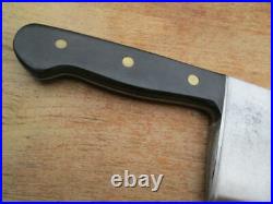 MASSIVE Vintage Wusthof 21.5 Carbon Steel Chef Knife WIDE, HEAVY & RAZOR SHARP