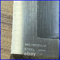 Molybdenum Butcher Knife Steel Curved Blade Japan Used. 15 1/2 Length. Vintage