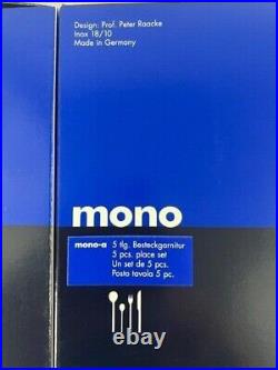 Mono-a Flatware 10 Piece Svc. For 2 Stainless Steel Peter Raacke Design Germany