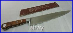 NEW Vintage OXFORD HALL Hand-Forged Stainless Japan 10 Chef Knife withSleeve RARE