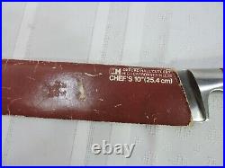 NEW Vintage OXFORD HALL Hand-Forged Stainless Japan 10 Chef Knife withSleeve RARE
