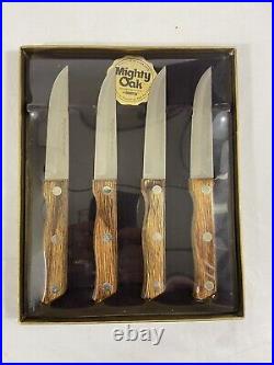 NIB Vintage Mighty Oak Imperial steak knife Set Of 4 Rare