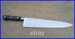 NICE Vintage SABATIER PROFESSIONAL Carbon Steel Chef Knife withRAZOR SHARP 12 Bld