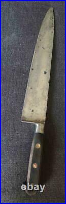 Old Antique Real Sabatier Bazar Francais Carbon Steel Chef Knife 8 3/4