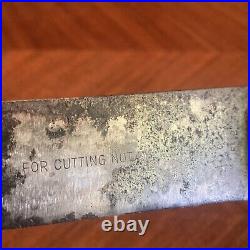 Old Henckels Twin Works 12 inch Carbon Steel Butcher, Carving Knife Antique 48