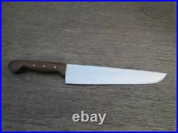 Older Vintage F. HERDER Solingen, Germany Carbon Steel Chef Knife withWalnut Grip