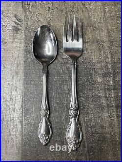 Oneida Community Stainless LOUISIANA 27 pc Service for 5 Forks Knives Spoons vtg