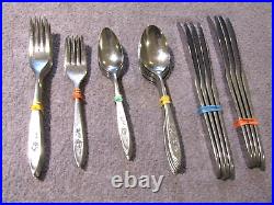Oneida My Rose Stainless Flatware Set 40 pc. Service for 8 Lot #1