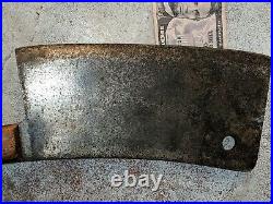 Original Vtg Antique Briddell Solid Steel USA 15 Meat Cleaver 8.75 Blade