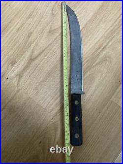RARE VINTAGE F DICK KNIFE 17 GERMANY Carving Butcher Heavy Use