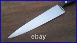 RAZOR KEEN Vintage German Carbon Steel Chef Knife withEbony Handles, A+ Condition