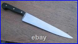 RAZOR SHARP Vintage HAMMACHER SCHLEMMER/Wusthof XL Stainless Chef Knife withEbony