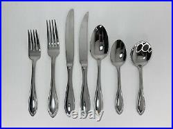 RSVP RXV5 Beaded, 83-Piece Stainless 18/10 Flatware Set, Service for 11+