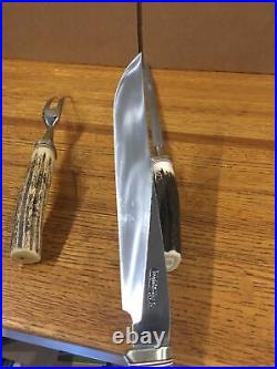 Randall Knife Stag Handle Carving Set. Used