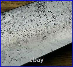 Rare Antique Sabatier Ebony Carbon Steel Razor Sharp Skinning knife Vtg Skinner