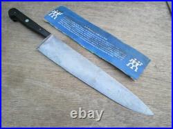 Rare UNUSED Older Vintage Henckels XL Carbon Steel Chef Knife withEbony SUPERB